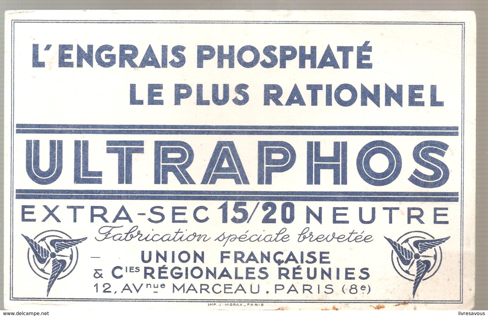 Buvard ULTRAPHOS L'Engrais Phosphaté Le Plus Rationnel ULTRAPHOS Extra-Sec 15/20 Neutre - Farm