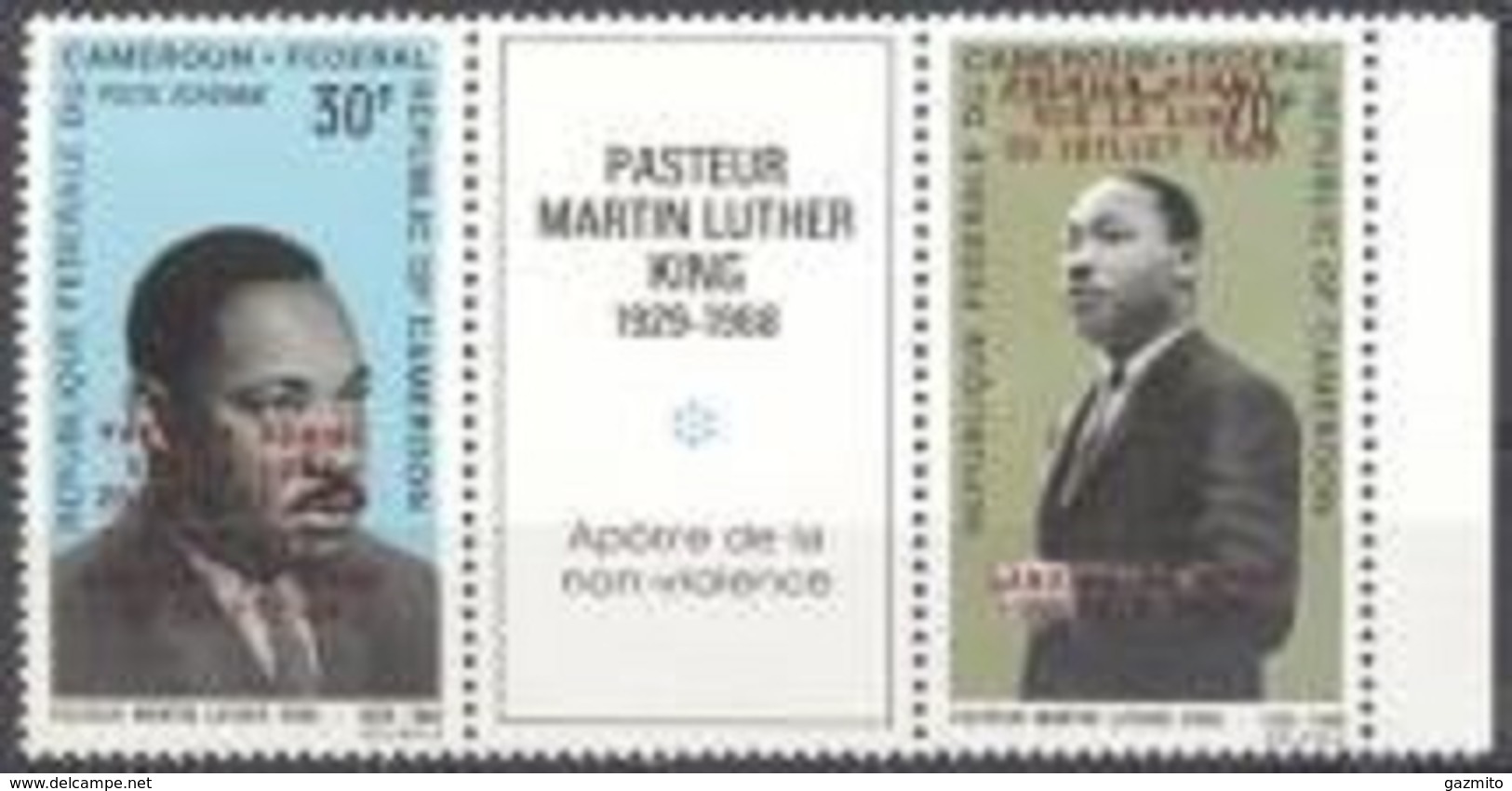 Cameroun 1969, Martin Luther King, Overp. In Red Not Correct, 2val - Martin Luther King