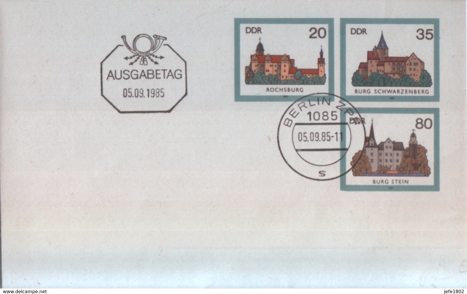 Burg Kriebstein - Neuenburg - Burg Ranis / Rochsburg - Burg Schwarzenberg - Burg Stein - Covers - Mint