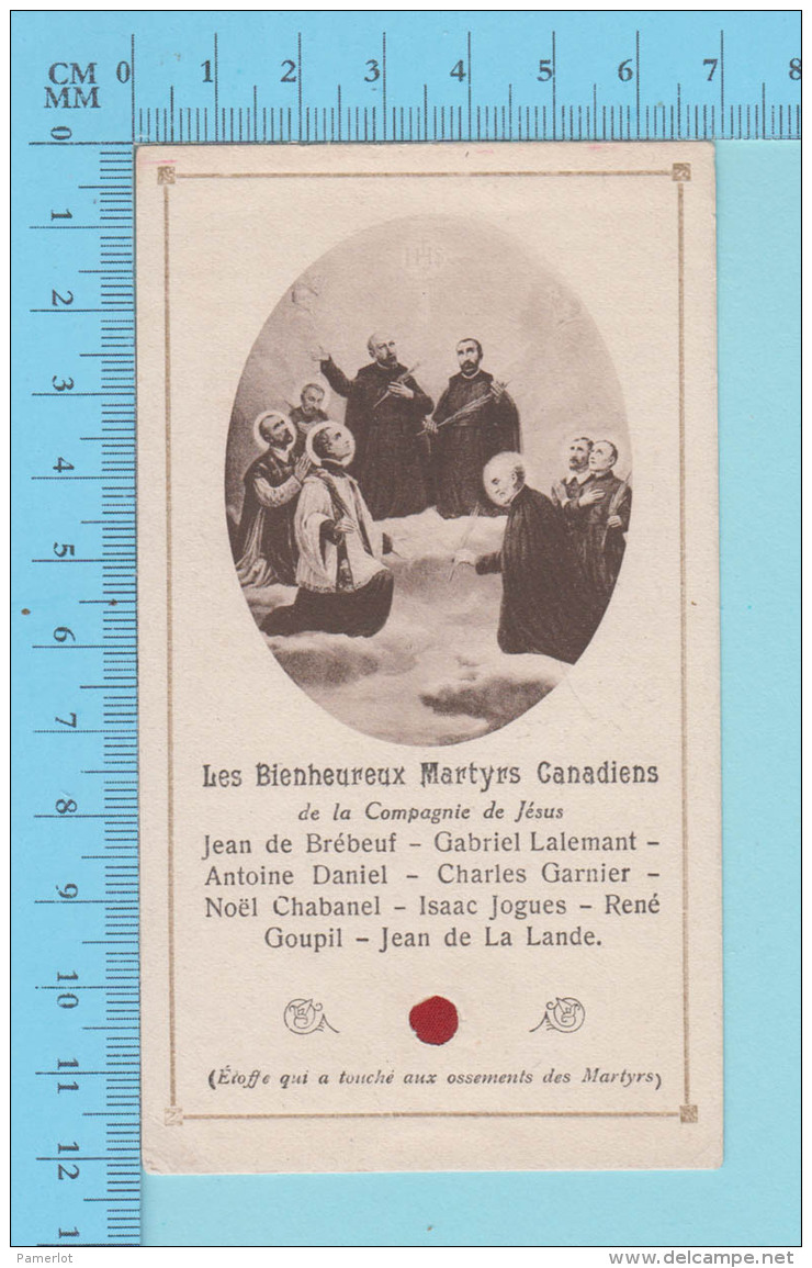 Image Reliquaire  - Relique Les Bh. Martyrs Canadiens - Relic  Reliquia - 3 Scans - Religion & Esotérisme