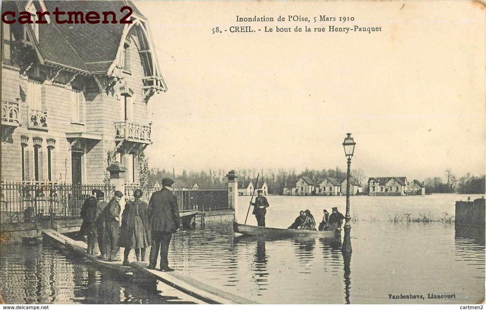 CREIL BOUT DE LA RUE HENRY-PAUQUET INONDATION DE L'OISE 60 - Autres & Non Classés