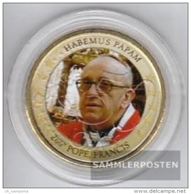 Vatikanstadt Stgl./unzirkuliert Enameled Mint With Pope Franziskus Mint UNC  2012 50 Cent Habemus Papam - Vatican