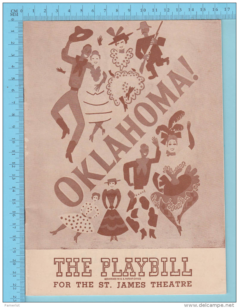 OKlahoma , Playbill - USA St-James Theatre  September 1947, 42 Pages , Full Of Publicity, 4 Scans - Programmes