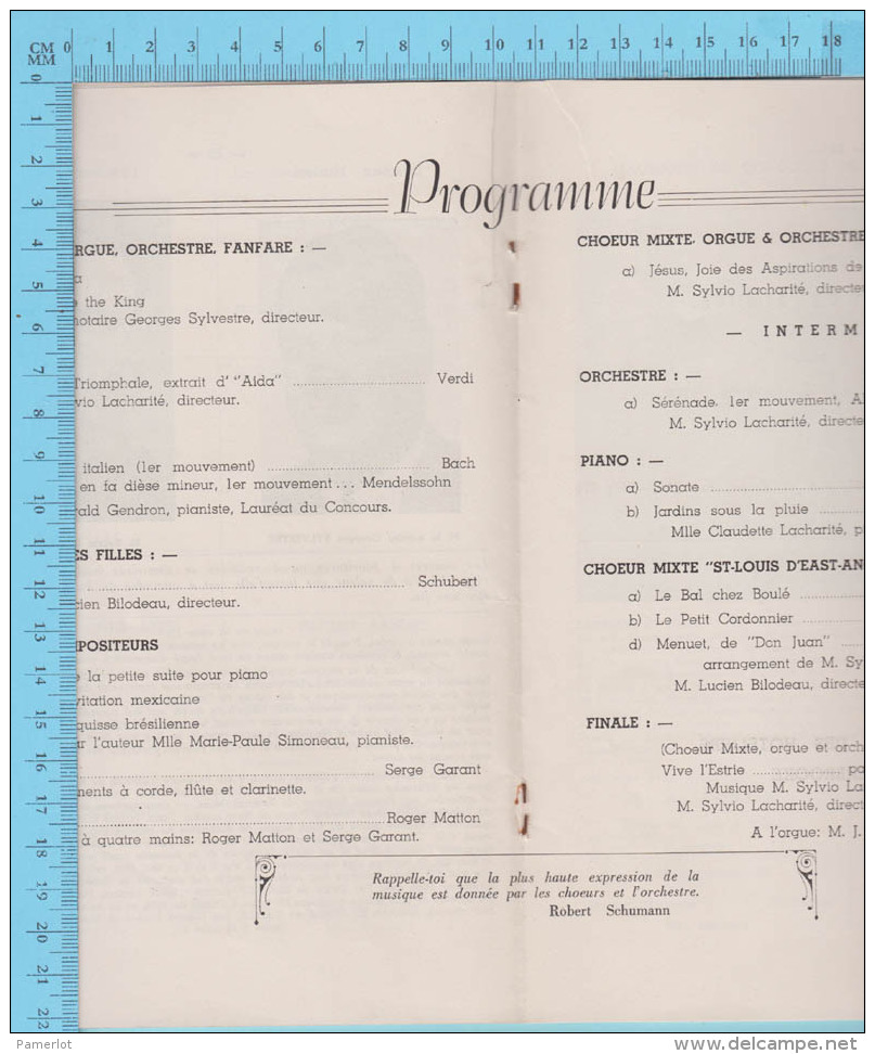 Sherbrooke Quebec - Arena De Sherbrooke Festival De La Jeunesse Mai 1949, 34 Pages - 5 Scans - Programmes