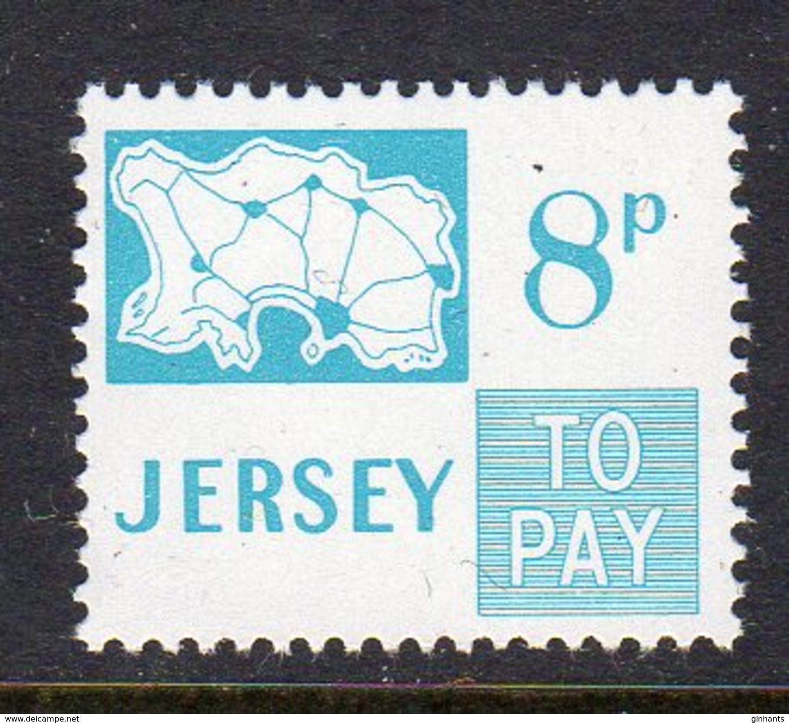 GB JERSEY - 1971 POSTAGE DUE TO PAY 8p STAMP SG D15 FINE MNH ** - Jersey