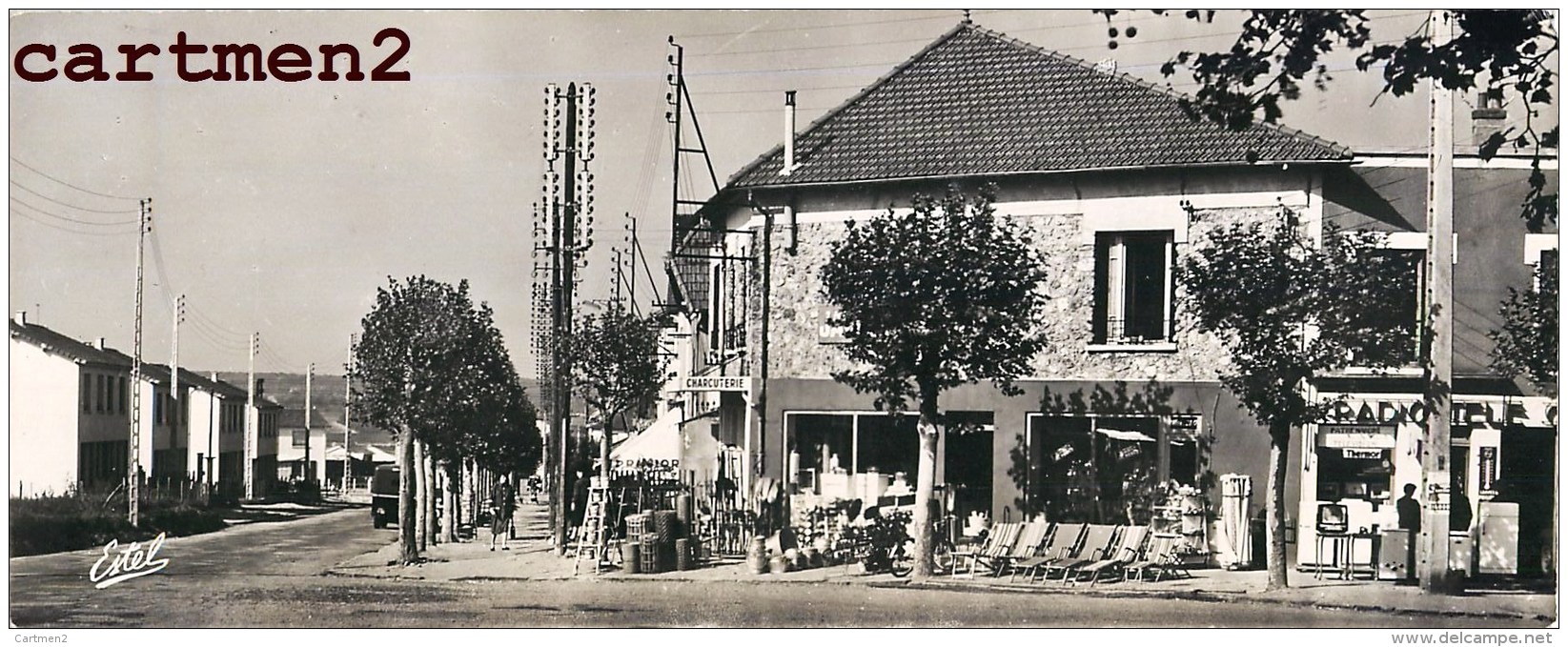 LES CLAYES-SOUS-BOIS GRANDE CARTE 22 X 9 CM RUE MAURICE-JOUET PLACE REPUBLIQUE YVELINES EDITIONS DE LUXE  ESTEL LAVELLE - Les Clayes Sous Bois