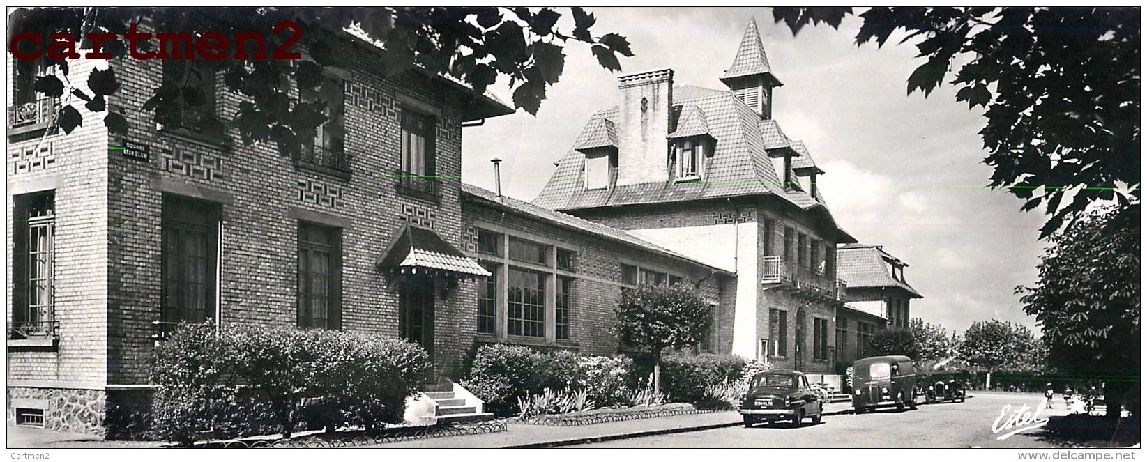 LES CLAYES-SOUS-BOIS GRANDE CARTE 22 X 9 CM MAIRIE ET ECOLES AUTOMOBILE EDITIONS ESTEL LAVELLE 78 - Les Clayes Sous Bois