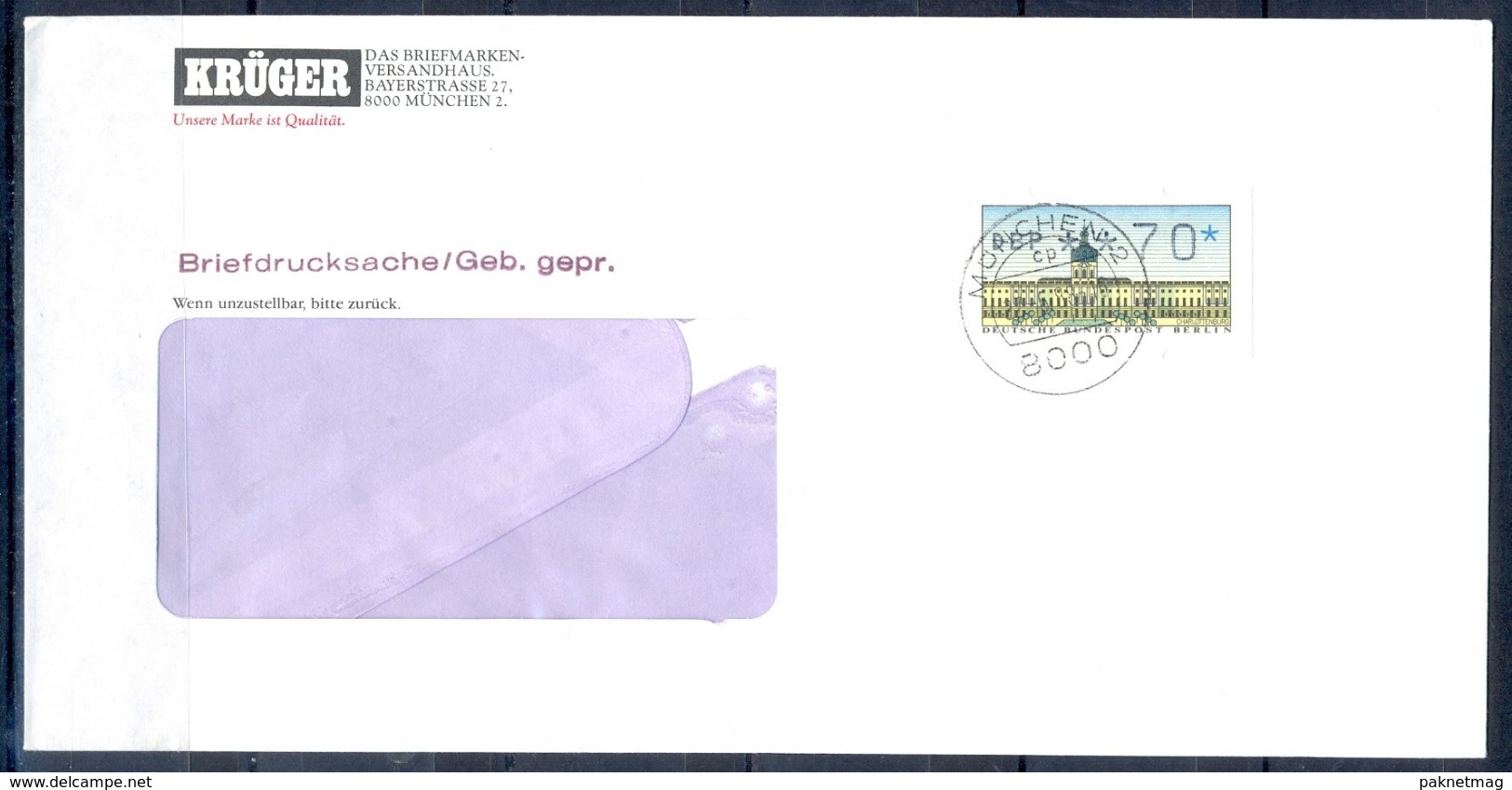 J227- Deutschland Germany Postal History Post Card. ATM Machine Label Stamp. - Franking Machines (EMA)