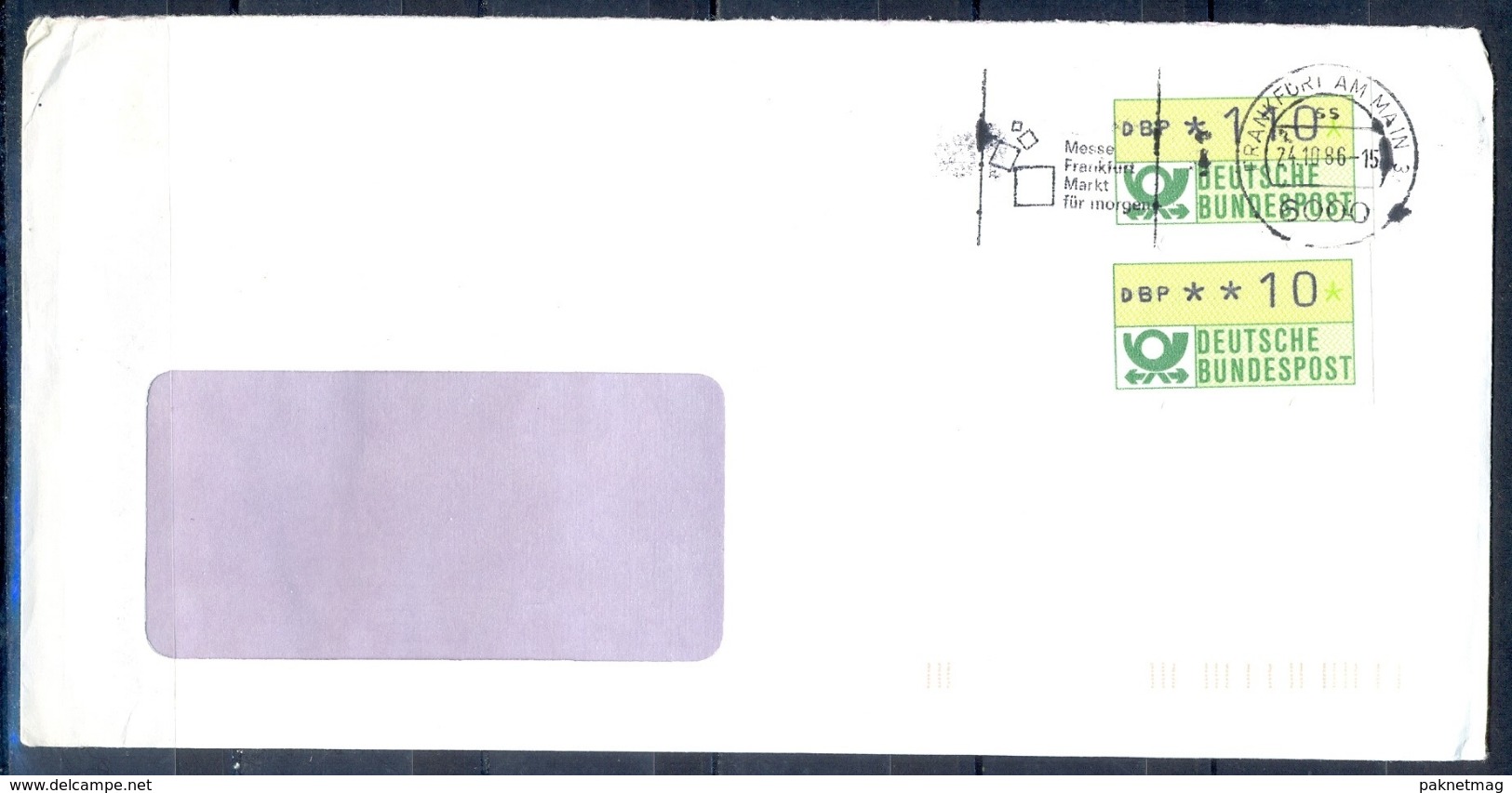 J240- Deutschland Germany Postal History Post Card. ATM Machine Label Stamp. - Franking Machines (EMA)