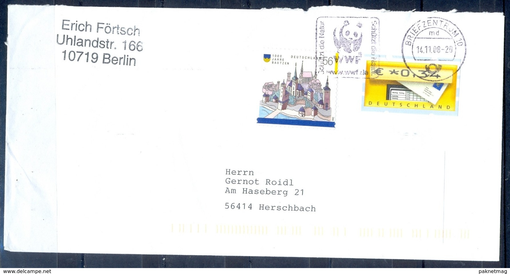 J256- Deutschland Germany Postal History Post Card. ATM Machine Label Stamp. - Franking Machines (EMA)