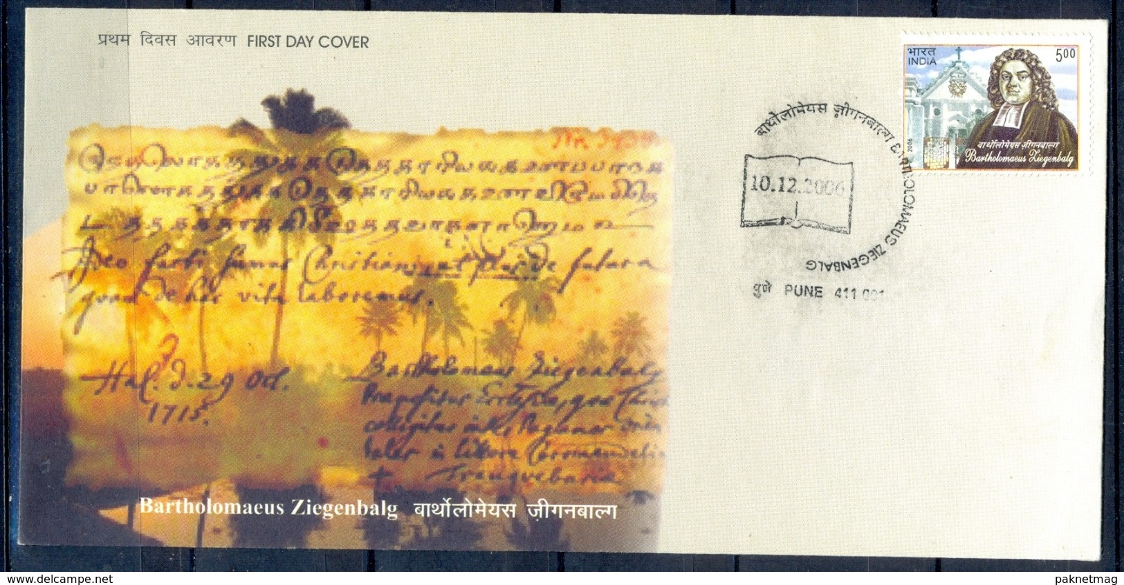 J307- India 2006. 300th Anniversary Of Bartholomaeus Ziegenbalg´s Arrival To India. - Covers & Documents