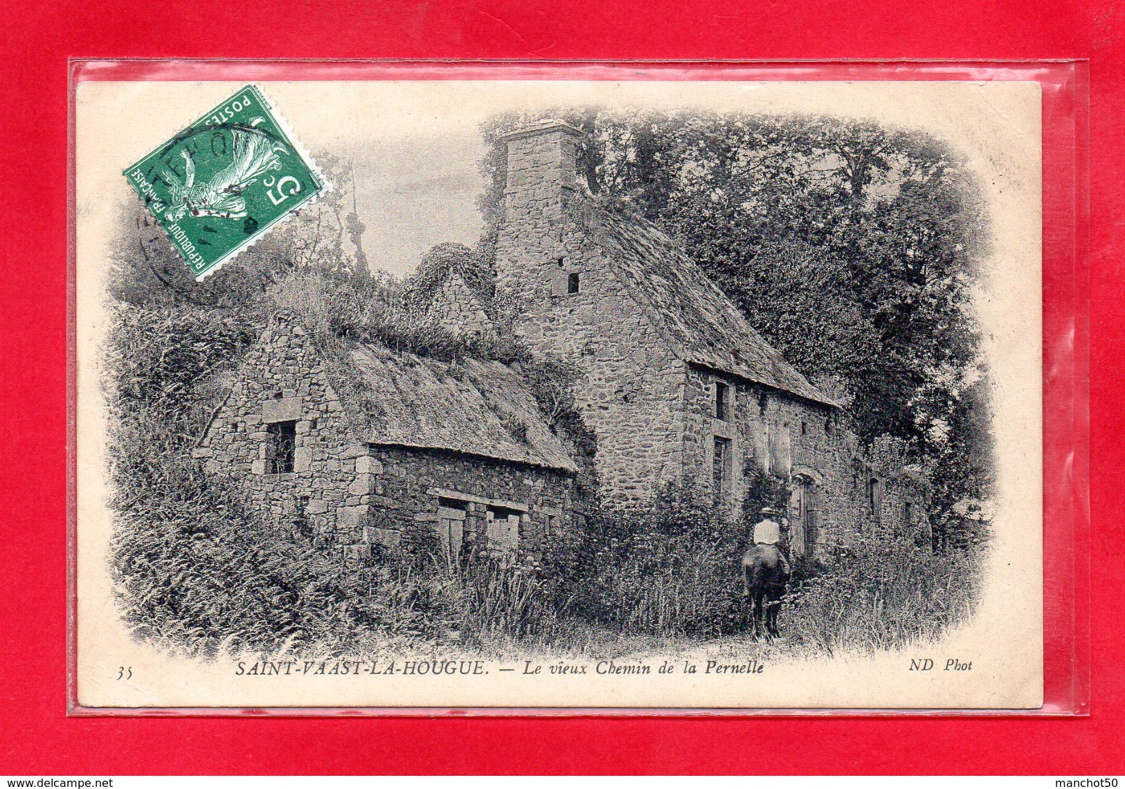 50-CPA SAINT VAAST LA HOUGUE - LE VIEUX CHEMIN DE LA PERNELLE - (N°318) - Saint Vaast La Hougue