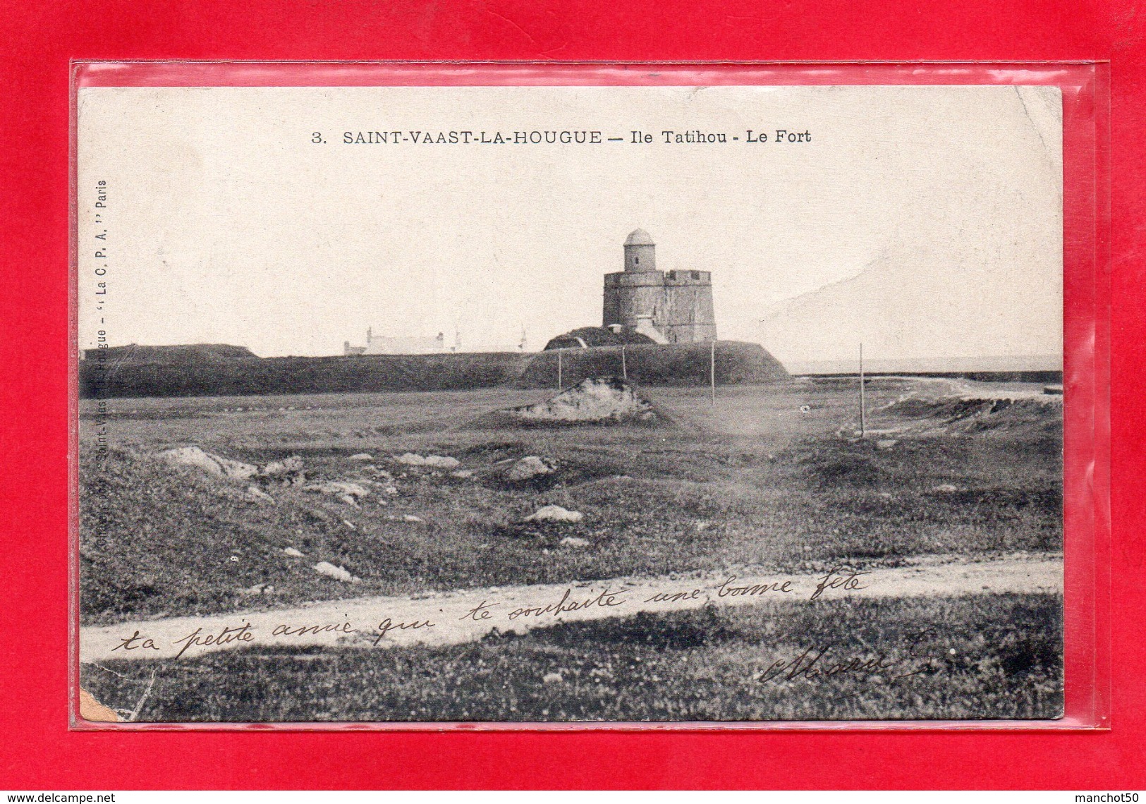 50-CPA SAINT VAAST LA HOUGUE - ILE DE TATIHOU - LE FORT - (N°335) - Saint Vaast La Hougue