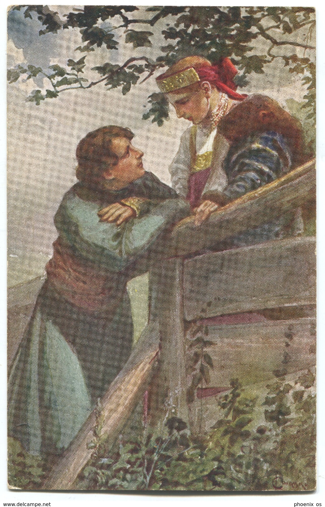 SERGEY SOLOMKO - RUSSIAN PAINTER, LOVE COUPLE, CENSURE WW1, 1917. - Solomko, S.