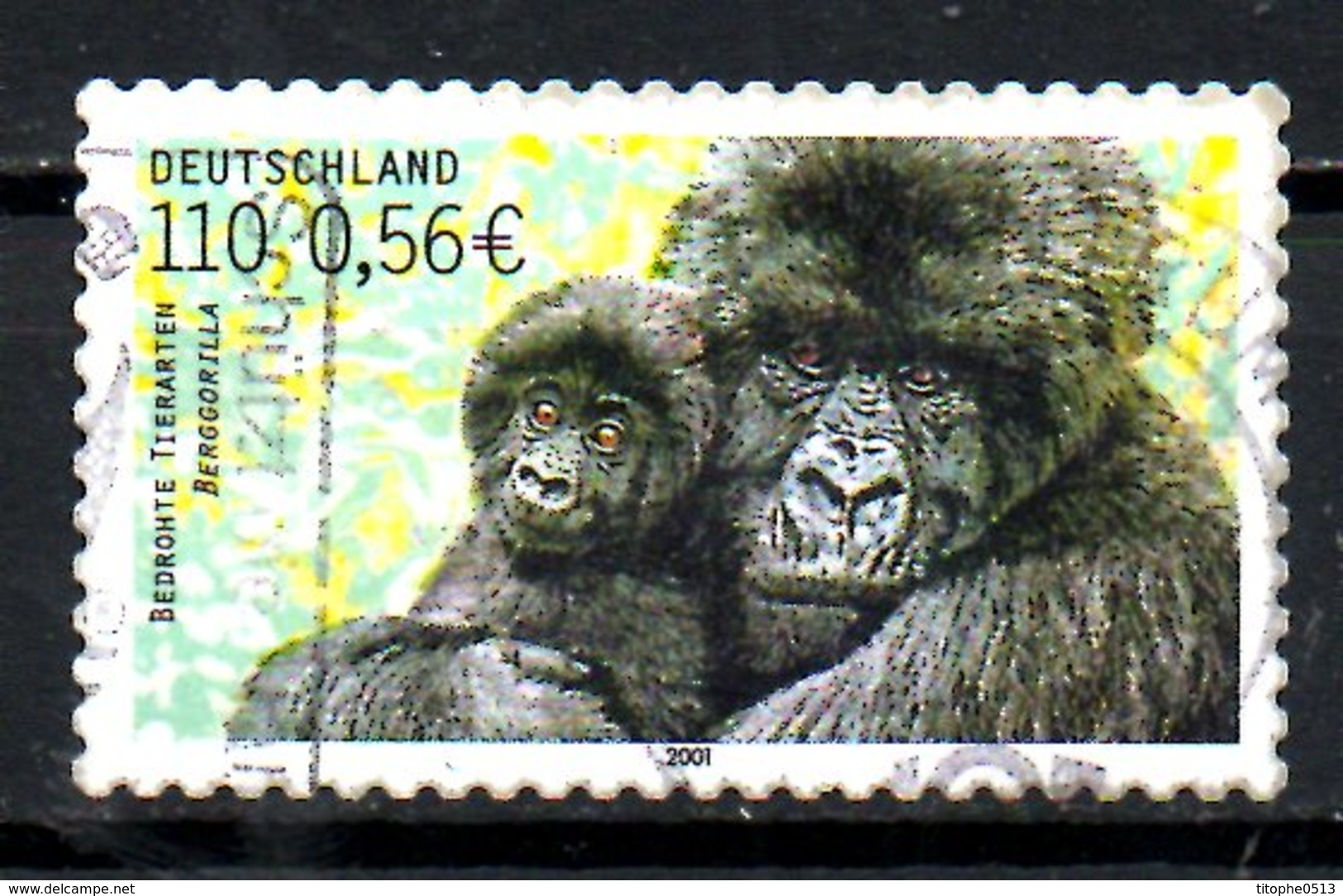 ALLEMAGNE. N°2036 De 2001 Oblitéré. Gorille. - Gorilla's