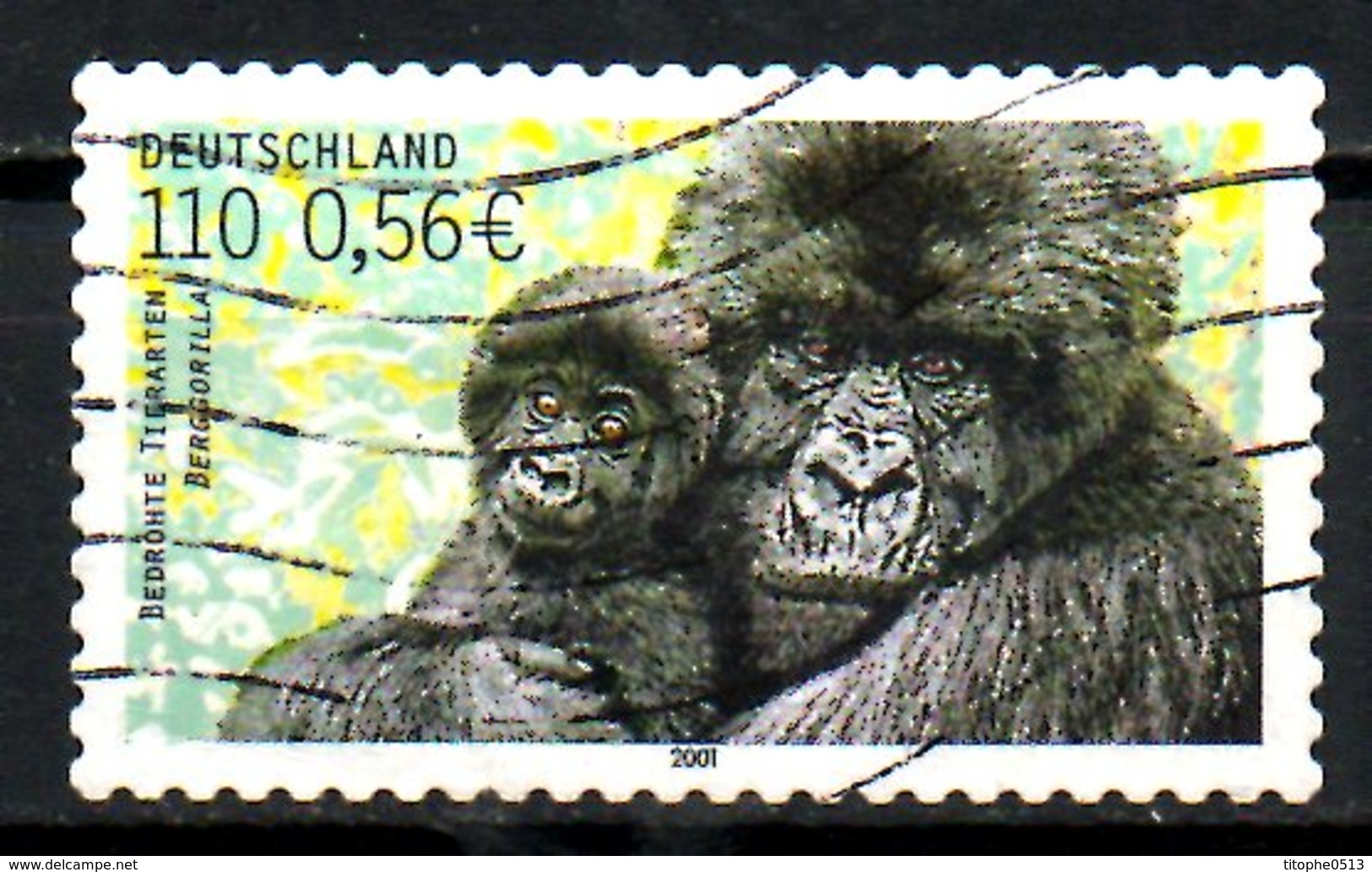 ALLEMAGNE. N°2036 De 2001 Oblitéré. Gorille. - Gorilla's