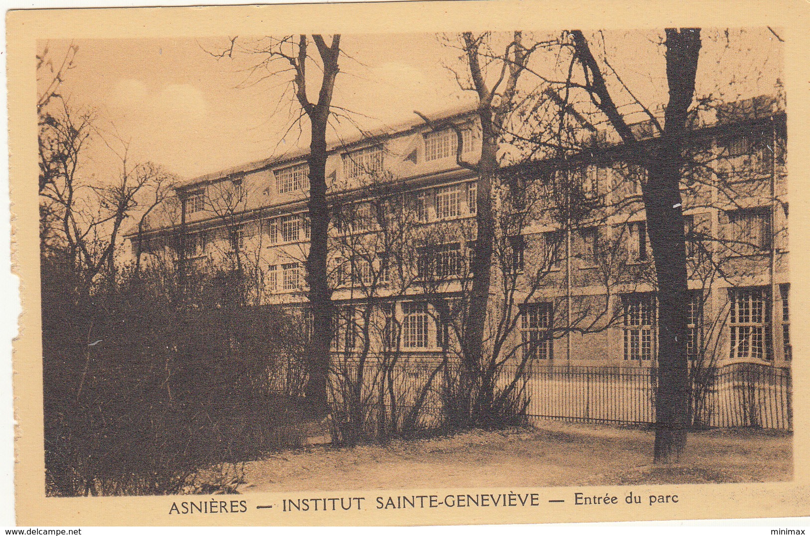 Asnières - Institut Sainte-Geneviève - Entrée Du Parc - Arnières