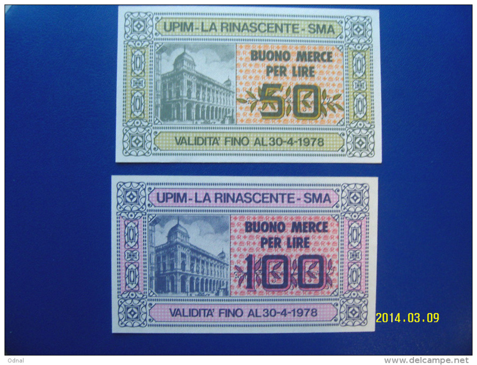 SERIE BUONI ACQUISTO  UPIM - LA RINASCENTE - SMA - [10] Cheques Y Mini-cheques