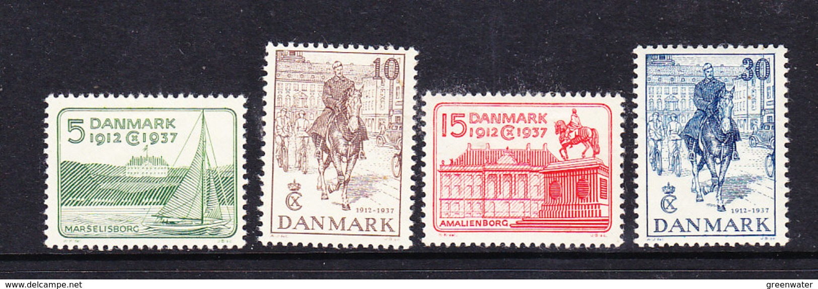 Denmark 1937 Silver Jubilee King 4v * Mh (= Mint, Hinged) (36020) - Ongebruikt