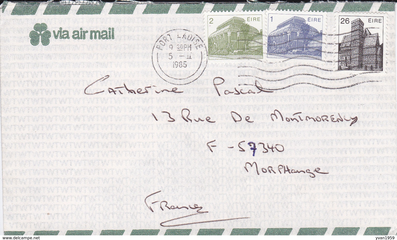 PORT LAOISE....1985 - Poste Aérienne