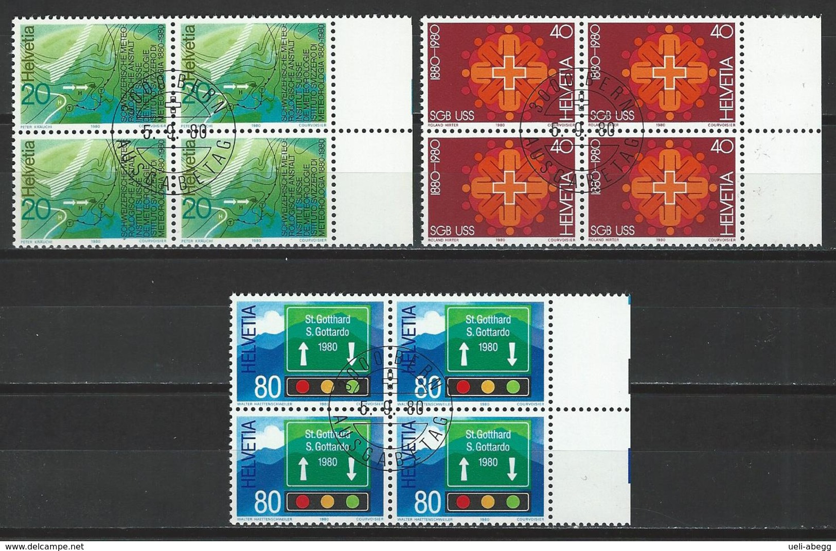 SBK 642-44, Mi 1184-86 Viererblock O ET - Gebraucht