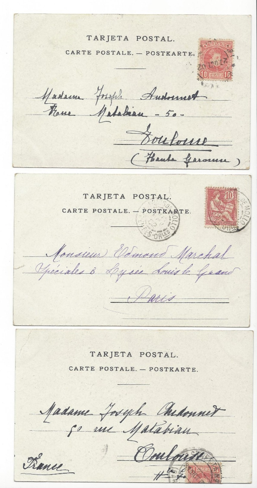 CASAS 3 CARTES EDITEUR THOMAS BARCELONA ESPANA /FREE SHIPPING REGISTERED - Casas