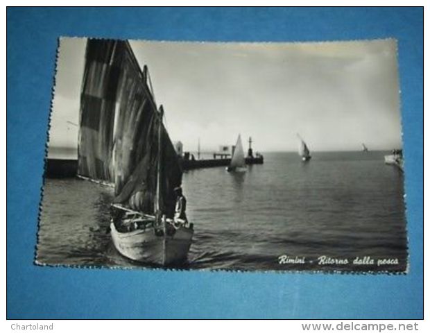 Cartolina Rimini - Ritorno Dalla Pesca 1954 - Rimini