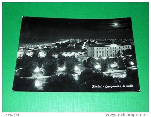Cartolina Rimini - Lungomare Di Notte 1964 - Rimini