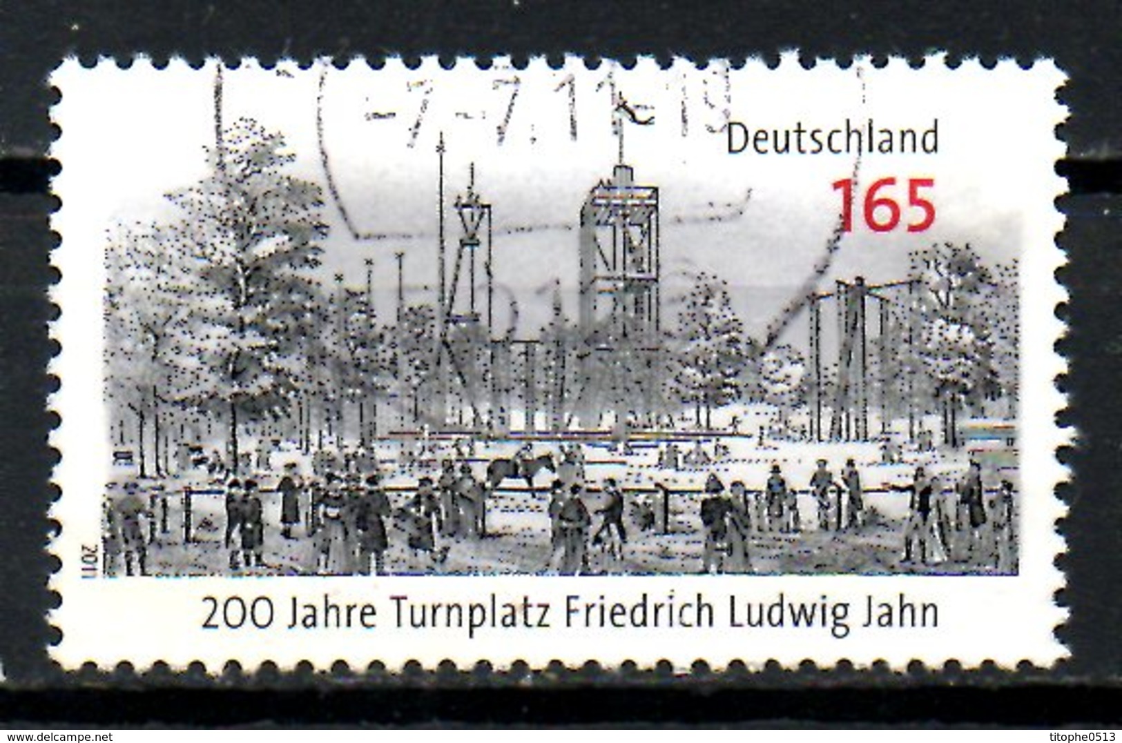 ALLEMAGNE. N°2870 (Réf. Michel) De 2011 Oblitéré. Turnplatz Friedrich Ludwig Jahn. - Gebraucht