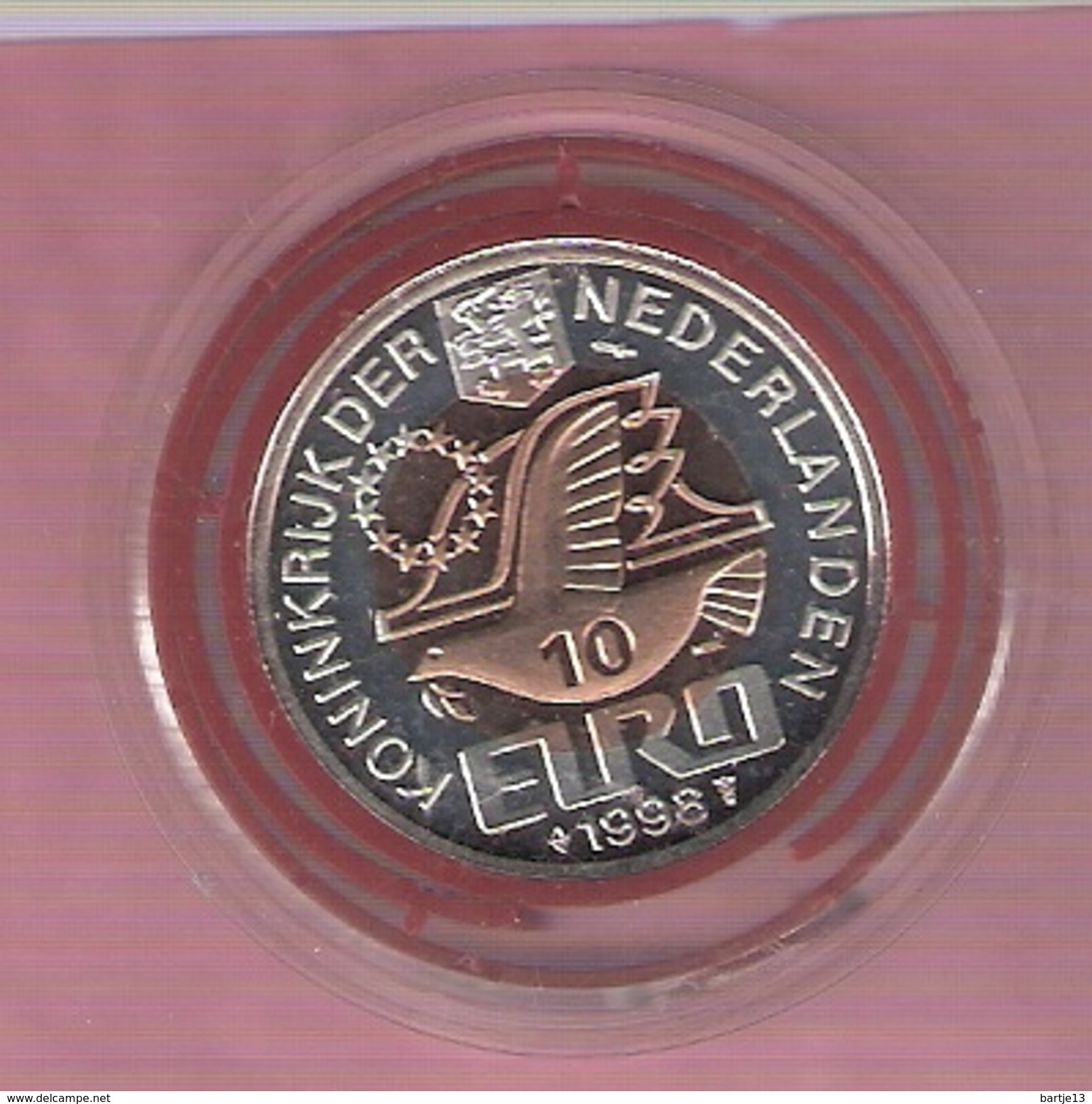 NEDERLAND 10 EURO 1998 M.C. ESCHER ZILVER/BIMETAAL - Other & Unclassified