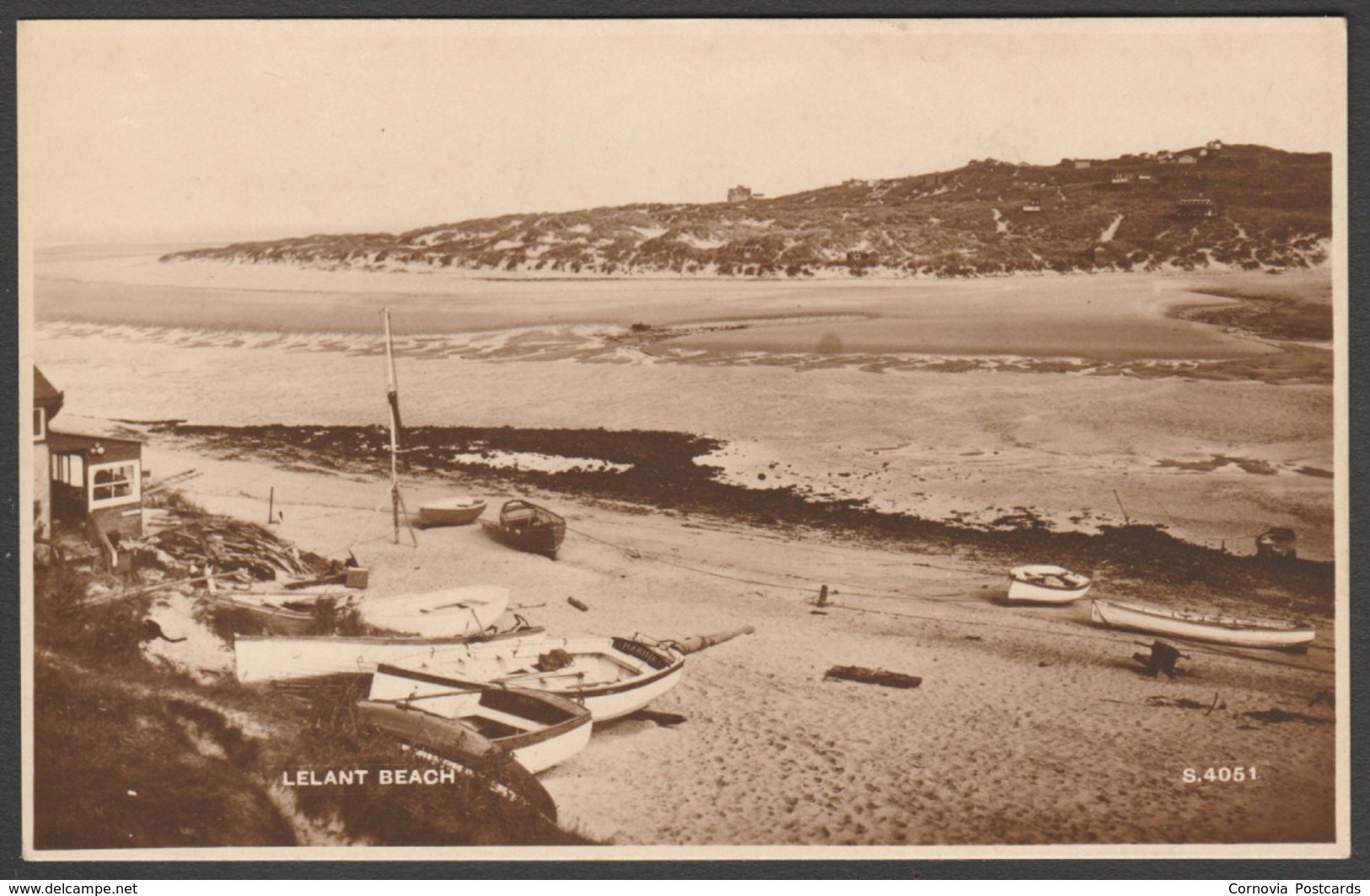 Lelant Beach, Near St Ives, Cornwall, C.1930s - Dennis RP Postcard - Other & Unclassified