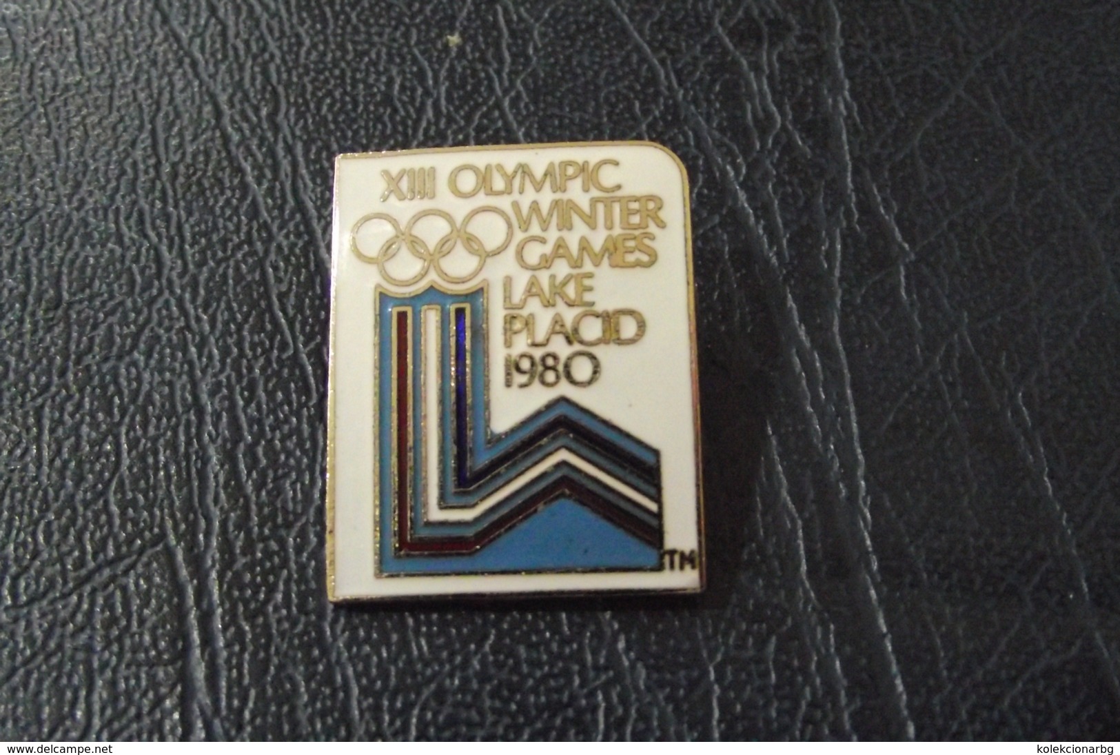 XIII Olimpic Winter Games Lake Placid 1980.    2.5x2cm  Enamelled Pin - Olympische Spiele