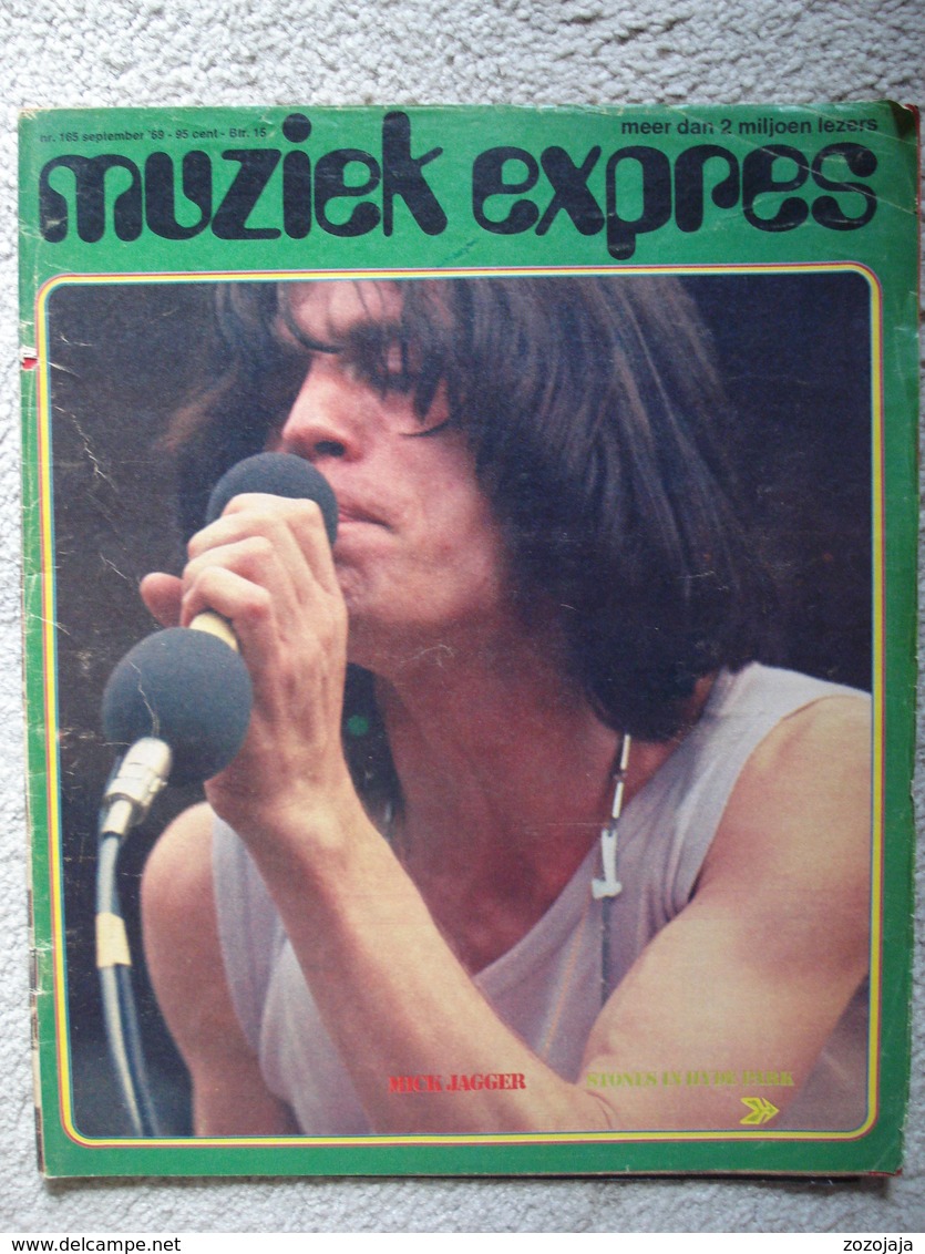 Rolling Stones At Hyde Park, Muziek Express Magazine, September 1969 - Plakate & Poster