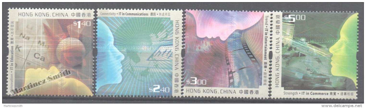 Hong Kong 2002 Yvert 1005-08, Cyber-Industry - MNH - Nuevos