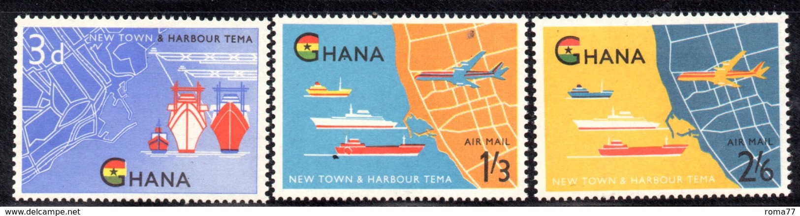 W232 - GHANA 1962 , Serie Yvert N. 102 Piu Posta Aerea *** - Ghana (1957-...)