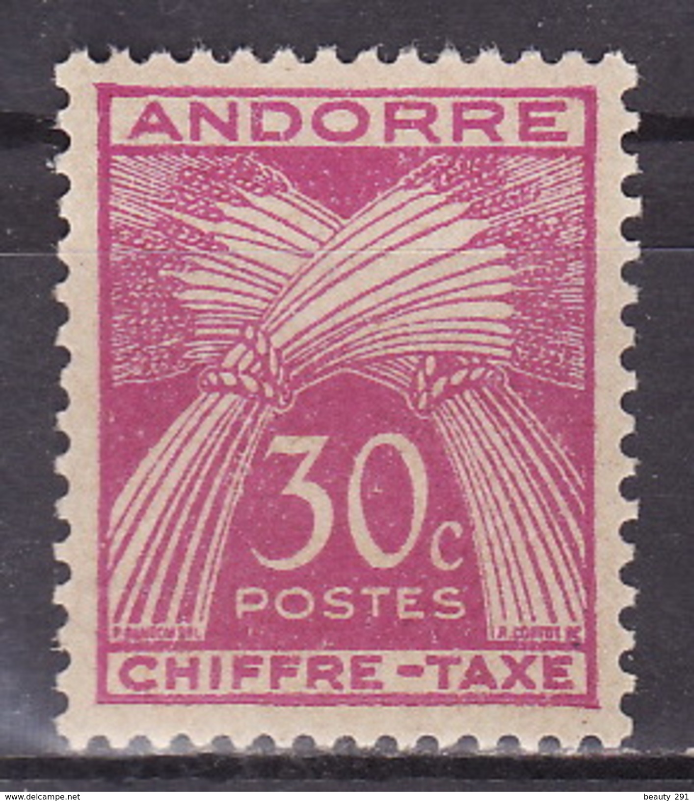 ANDORRA TAXE 1943  MH* - Unused Stamps