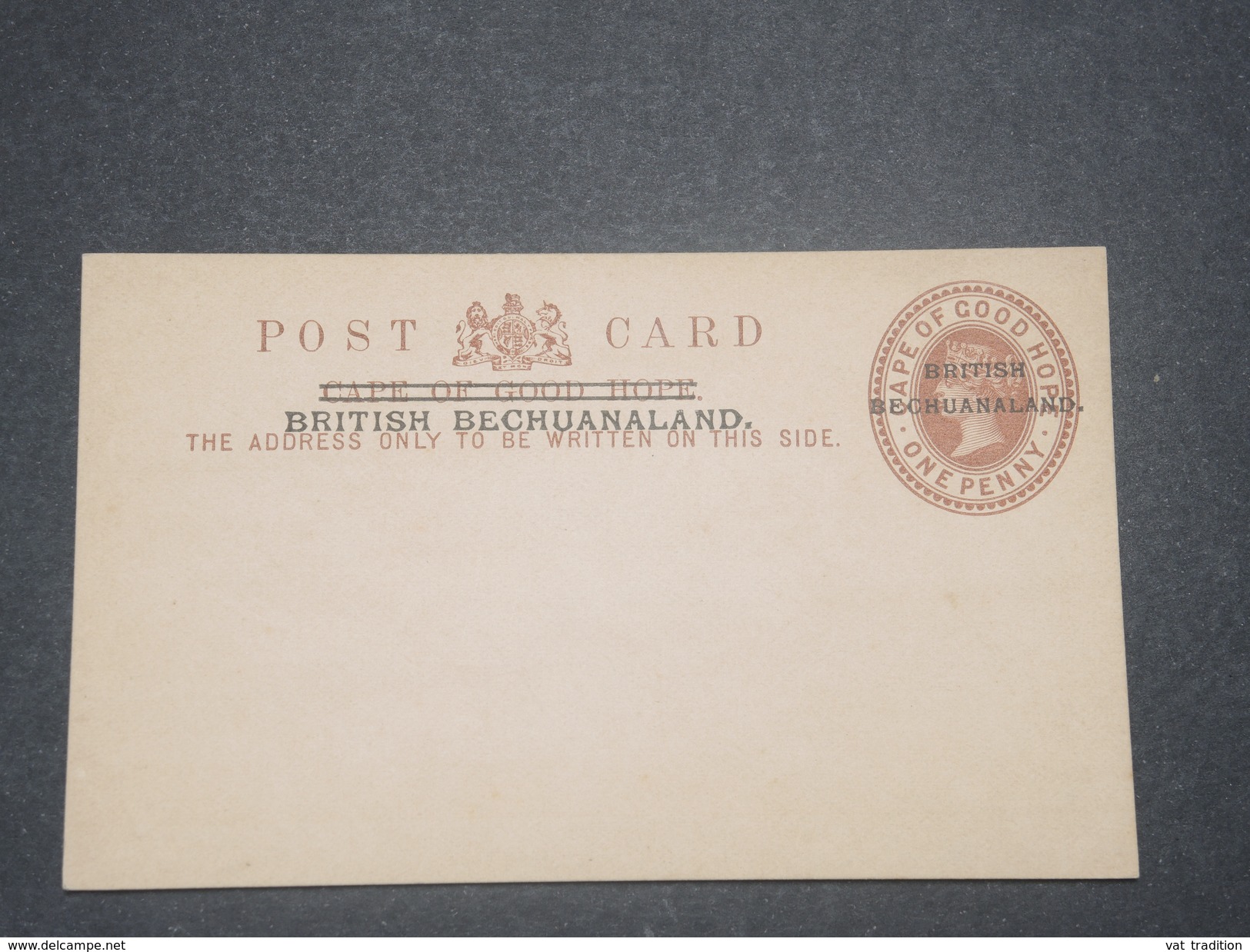 BECHUANALAND - Entier Postal Surchargé Non Voyagé - L 8490 - 1885-1895 Kolonie Van De Kroon