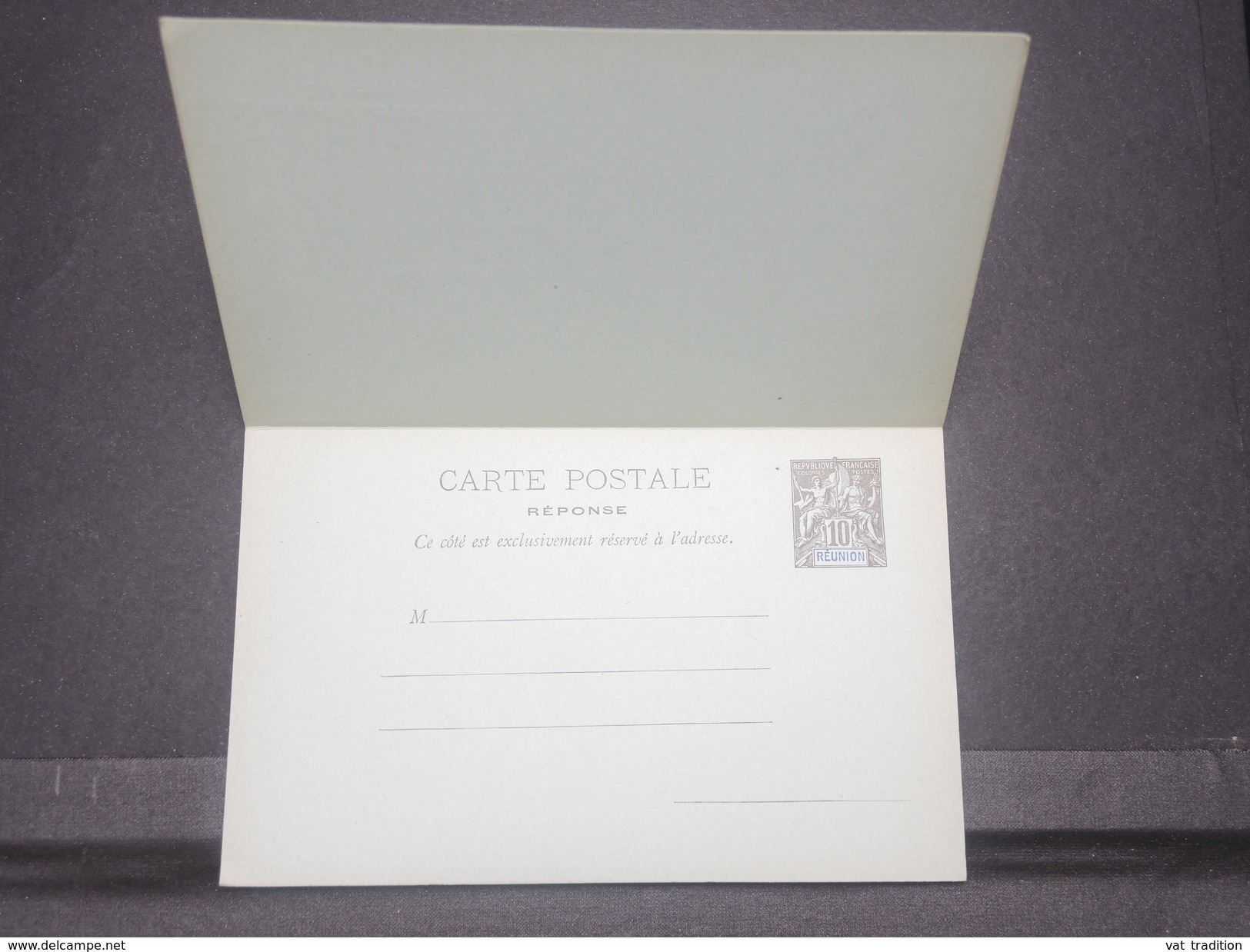 FRANCE / RÉUNION - Entier Postal + Réponse Non Voyagé - L 8492 - Covers & Documents