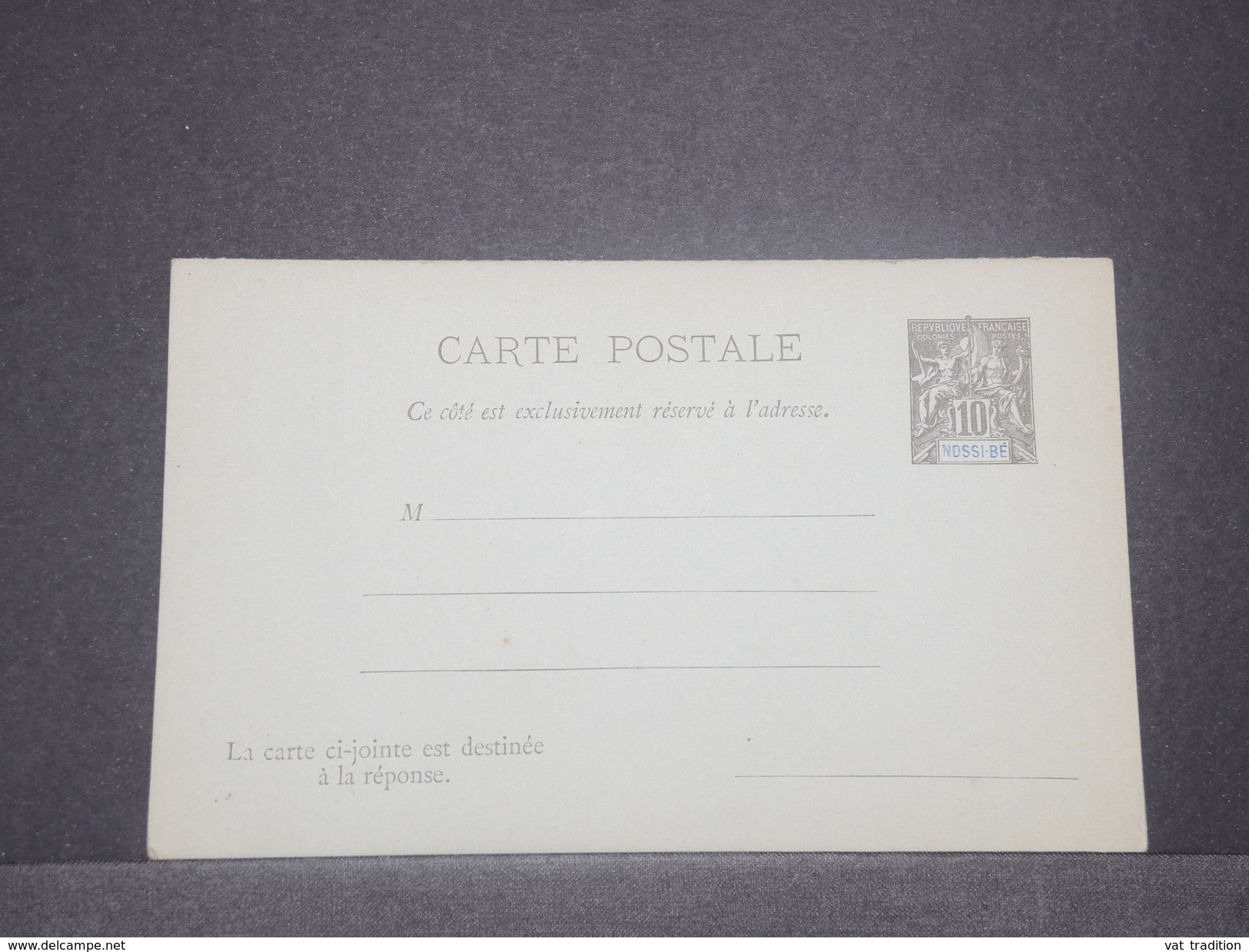 FRANCE / NOSSI-BE - Entier Postal + Réponse Non Voyagé - L 8493 - Covers & Documents