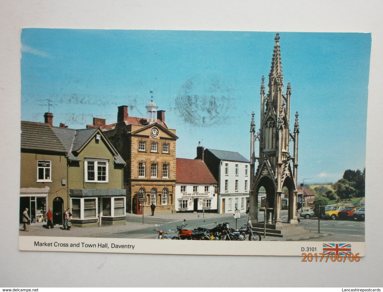 Postcard Market Cross And Town Hall Daventry My Ref B11313 - Northamptonshire