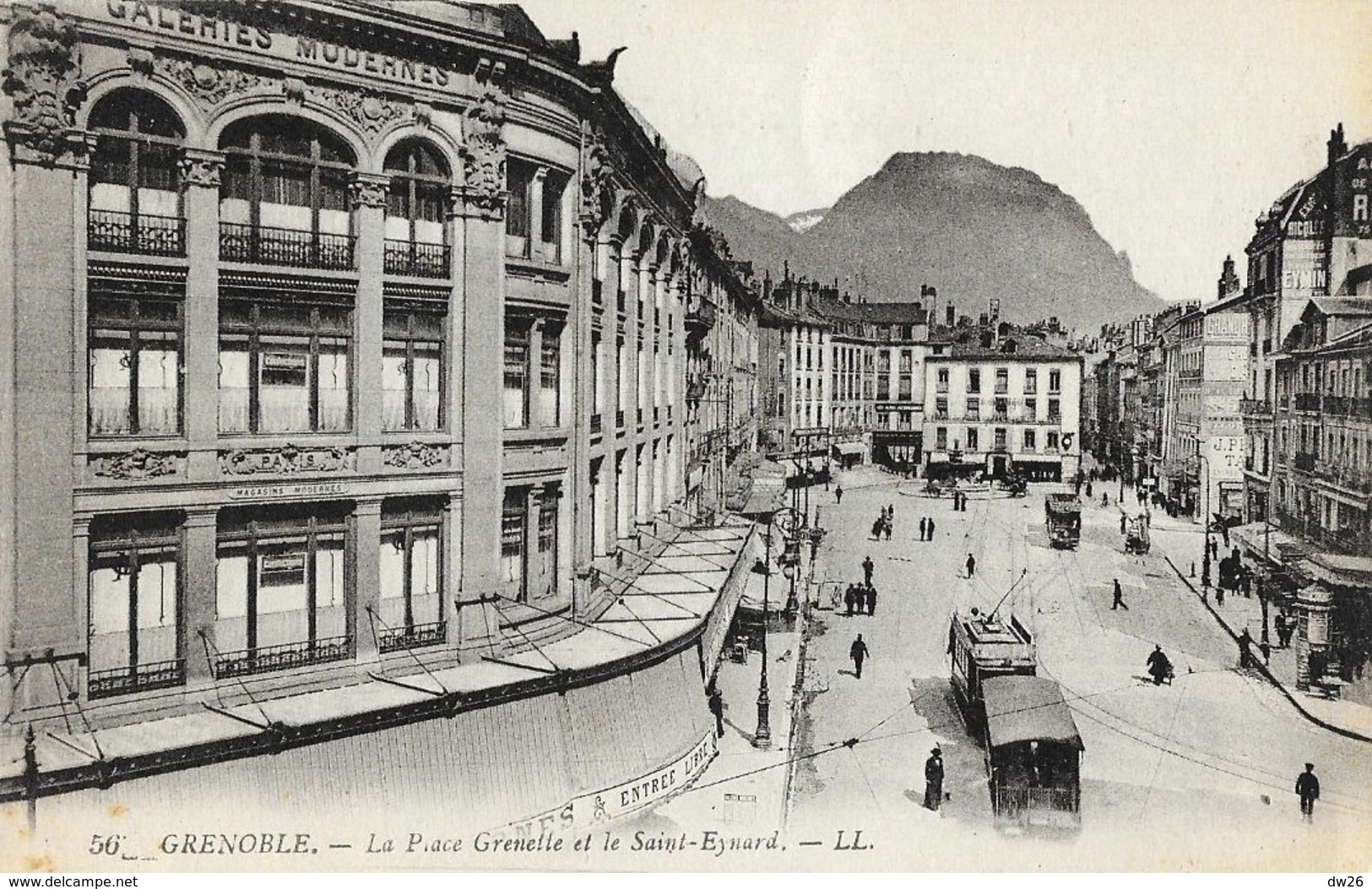 Grenoble - La Place Grenette Et Le Saint-Eynard, Magasins Galeries Modernes - Carte LL N° 56 Non Circulée - Grenoble