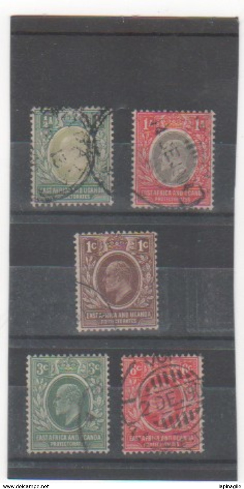 AFR. OR. BRIT. 1903-07 YT N° 92-93- 124-125-126 - Protectorados De África Oriental Y Uganda