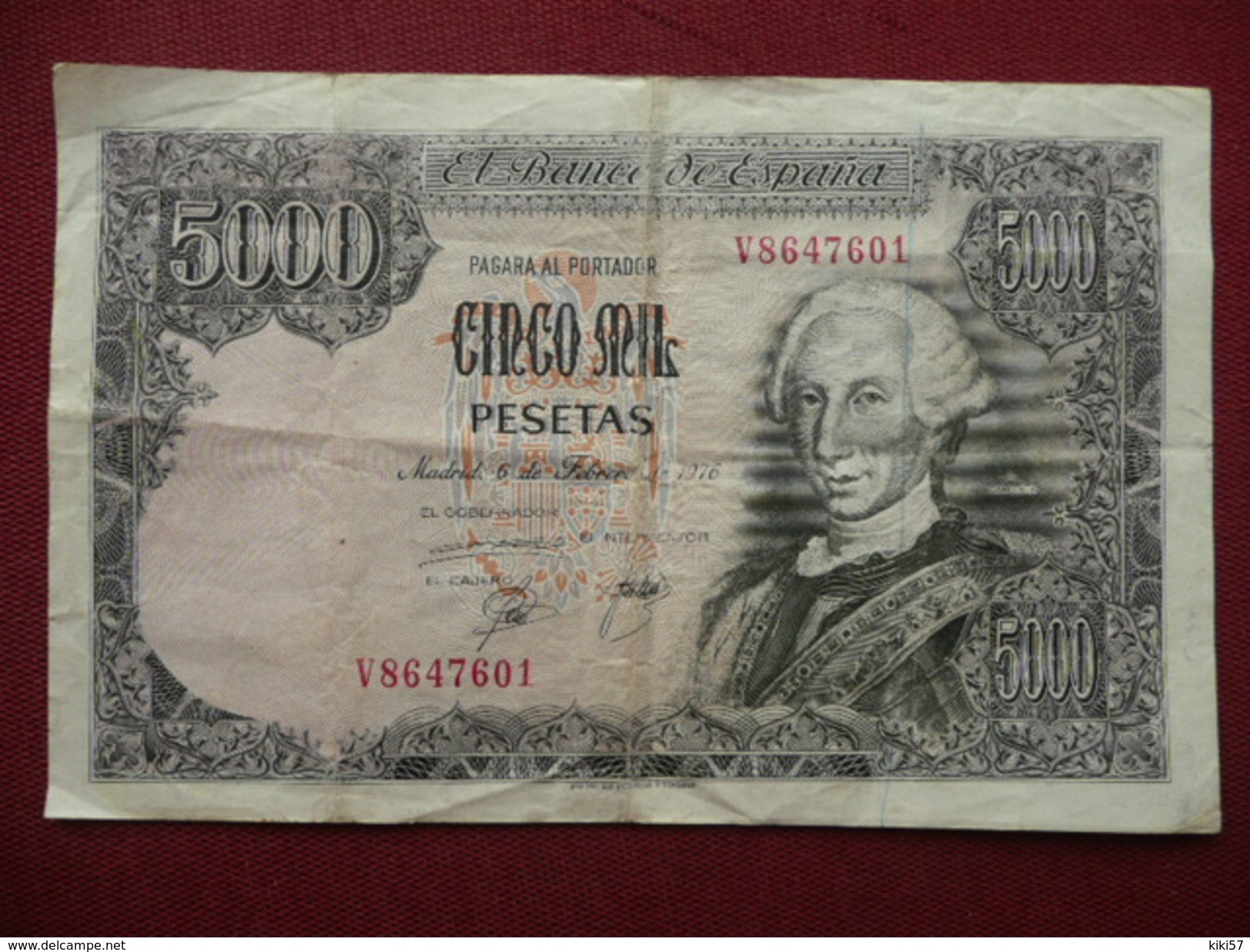 ESPAGNE Billet De 5000 Pesetas 06/02/1976 - [ 4] 1975-… : Juan Carlos I