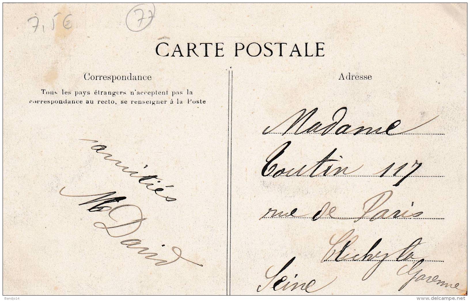 Perthes - Postes Et Rue De Milly - Scan Recto-verso - Perthes