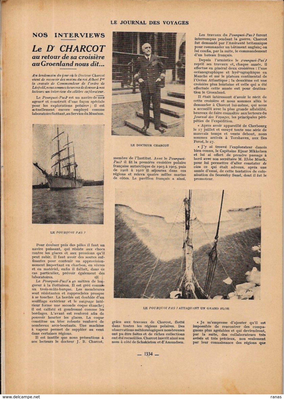 Revue Le Journal Des Voyages Totem Maori Rugby Polaire Polar Charcot Vilaines Sur Seine - Testi Generali