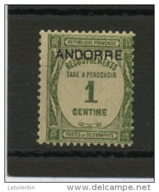 ANDORRE FR - TAXE-  N° Yvert  T9** - Unused Stamps