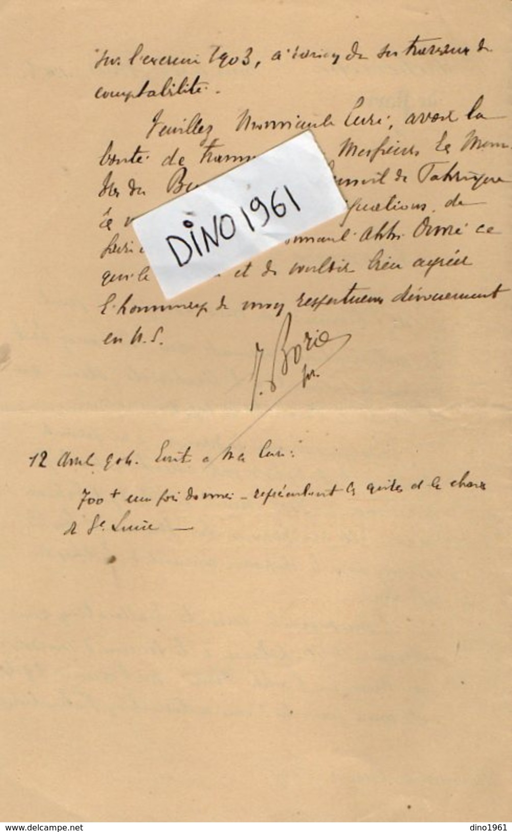 VP10.257 - Achevêché De PARIS - 1904 - Lettre De Mr BORIE à Mr Le Curé D'ISSY - Religion & Esotericism