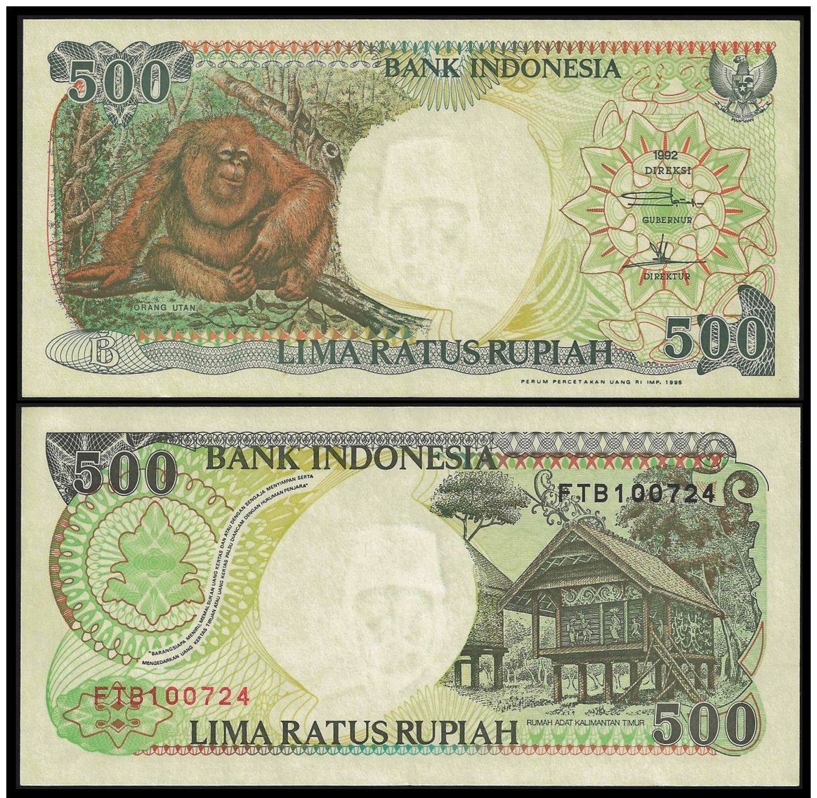 Indonesia 500 RUPIAH 1995 P 128d UNC (Indonésie, Indonesien, Indonesië) - Indonesia