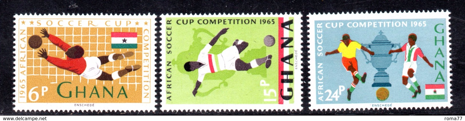 W411 - GHANA 1965 ,  Serie Yvert N. 222/224   ***  Calcio Football - Ghana (1957-...)
