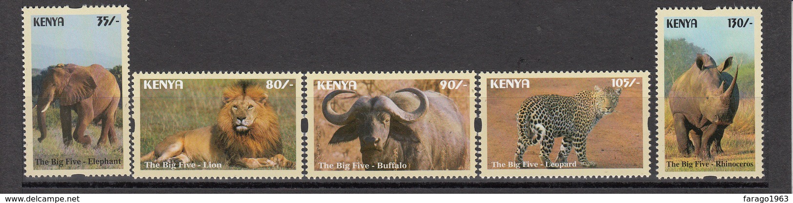 2017 Kenya NEW ISSUE! The Big 5 - May 10 - Lion Leopard Elephant Rhino Buffalo Complete Set Of 5 MNH - Kenia (1963-...)